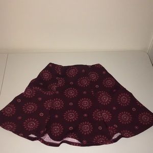 Size small maroon mandala Hollister skater skirt